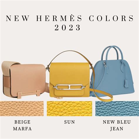 hermes bag colors|hermes color chart 2024.